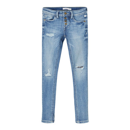 Name It boys skinny jeans with destroyed details Light Blue Denim 110