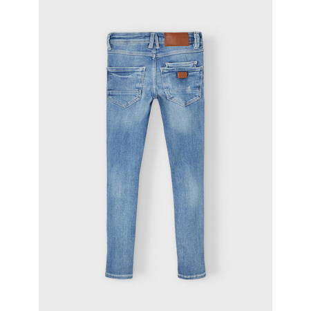 Name It boys skinny jeans with destroyed details Light Blue Denim 158
