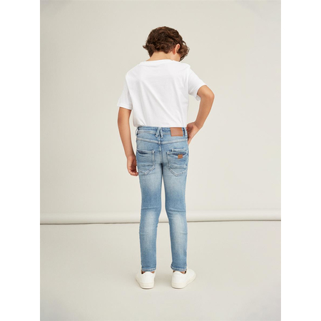 Name It Jungen Skinny Jeans mit Destroyed-Details Light Blue Denim 158