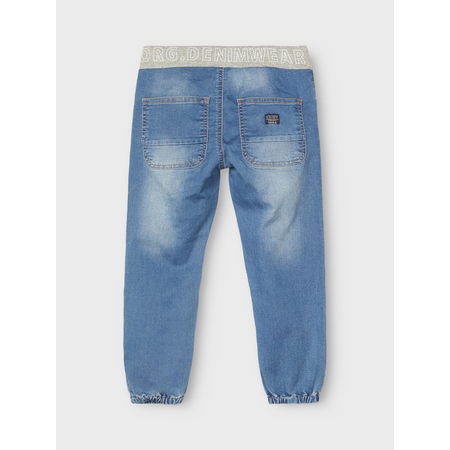 Name It boys baggy jeans trousers with drawstring waist Medium Blue Denim 92