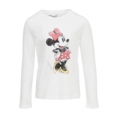 Kids Only girls longsleeve Mickey/Minnie Mouse Bright White 110/116
