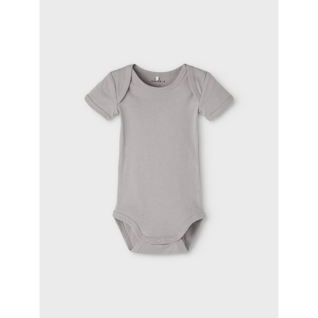 Name It Unisex Short Sleeve Bodysuits in Organic Cotton Alloy-68