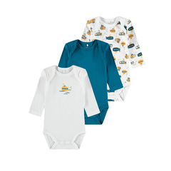 Name It unisex baby bodysuits in a set made from organic...