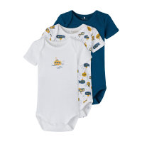 Name It boys three-pack bodysuits in organic cotton