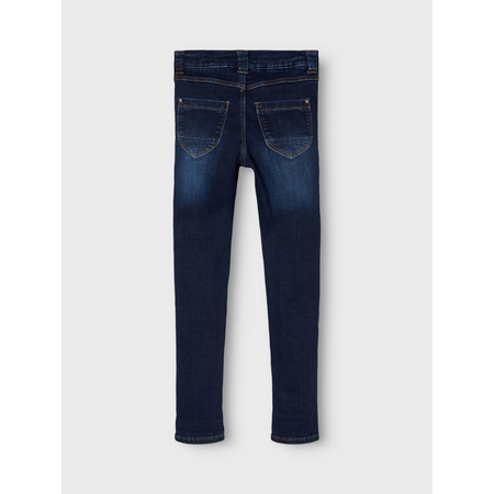 Name It girls denim jeans in organic cotton Dark Blue Denim 110