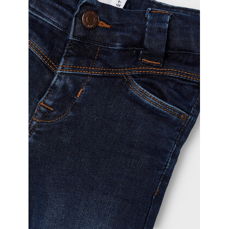 Name It girls denim jeans in organic cotton Dark Blue Denim 110