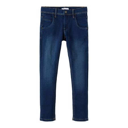 Name It Boys Stretch Denim Slim Fit Jeans Dark Blue Denim-164