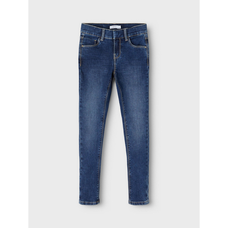Name It Skinny Fit Denim-Jeans fr Mdchen Dark Blue Denim 164