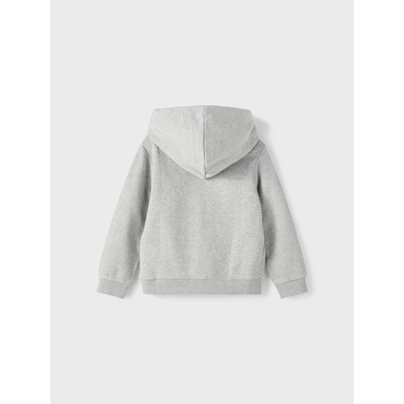 Name It girls hoodie in organic cotton Grey Melange-122-128