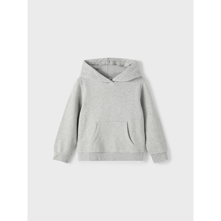 Name It girls hoodie in organic cotton Grey Melange-122-128