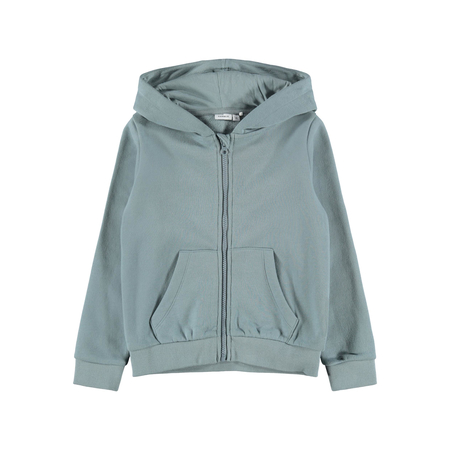 Name It girls organic cotton hoodie Grey Melange 116