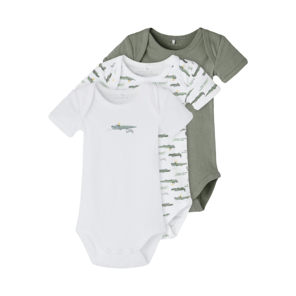 Name It 3er Pack Unisex kurzarm Baby Bodys