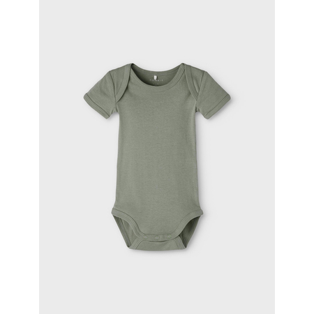 Name It 3 pack unisex short sleeved baby bodysuits Agave Green 68