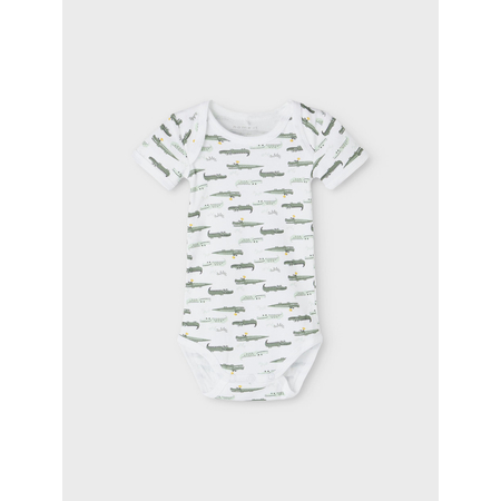 Name It 3 pack unisex short sleeved baby bodysuits Agave Green 92