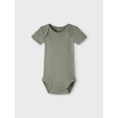 Name It 3 pack unisex short sleeved baby bodysuits Agave Green 92
