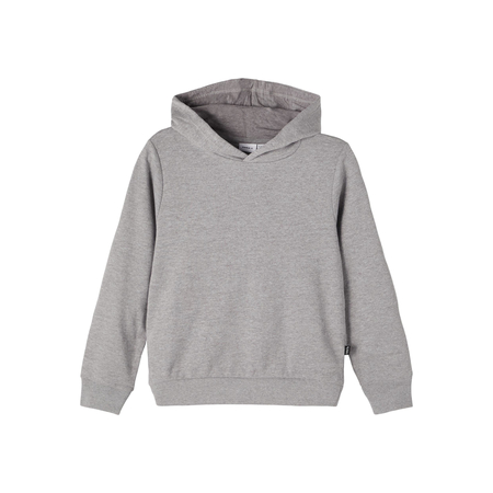 Name It Mdchen Kapuzen Sweater aus Bio-Baumwolle Grey Melange 116