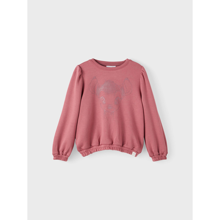 Name It girls sweatshirt with flock print Bambi Deco Rose 86