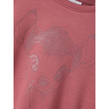 Name It Mdchen Sweatshirt mit Flockdruck Bambi Deco Rose 86