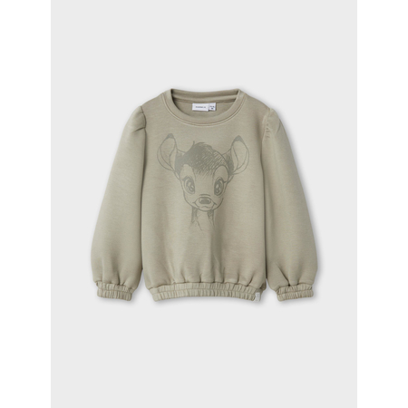 Name It girls sweatshirt with flock print Bambi Dried Sage 110