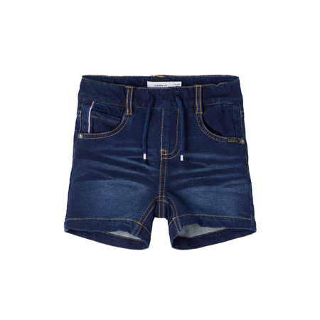 Name It Jungen Jeans-Shorts kurz mit Tapedetails Dark Blue Denim 110