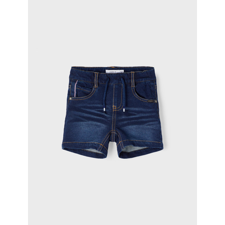 Name It Jungen Jeans-Shorts kurz mit Tapedetails Dark Blue Denim 110