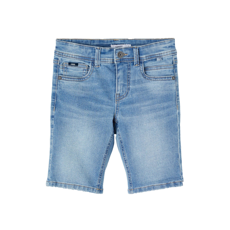 Name It boys denim shorts with adjustable waistband Light Blue Denim 110