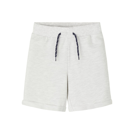 Name It boys sweat shorts short with drawstring waist Light Grey Melange 110