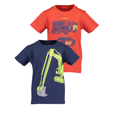 Blue Seven boys T-shirts 2-pack with print Red & Blue 92