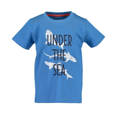 Blue Seven boys shark print shirts 2-pack White & Blue 116