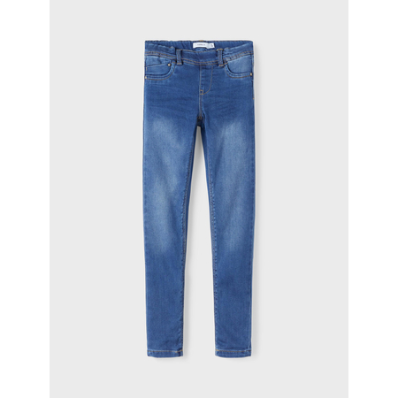 Name It girls skinny jeans trousers in soft denim Medium Blue Denim 164