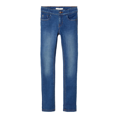 Name It Mdchen Stretch-Jeans verstellbare Taille Medium Blue Denim 158