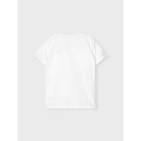 Jungen Kurzarm Shirt aus Bio-Baumwolle mit Logo Bright White 146-152