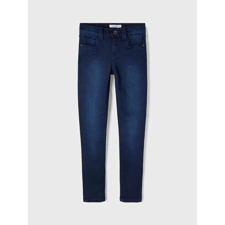 Mdchen Skinny Fit Jeans-Hose mit Bio-Baumwolle Dark Blue Denim 134