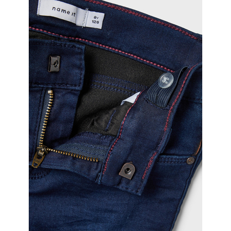 Mdchen Skinny Fit Jeans-Hose mit Bio-Baumwolle Dark Blue Denim 134