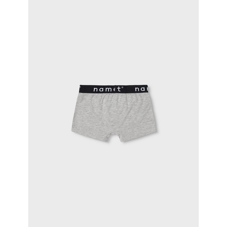 Name It boys 2-pack organic cotton boxer shorts Grey Melange-110-116