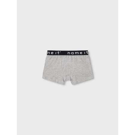 Name It boys 2-pack organic cotton boxer shorts Grey Melange-158-164
