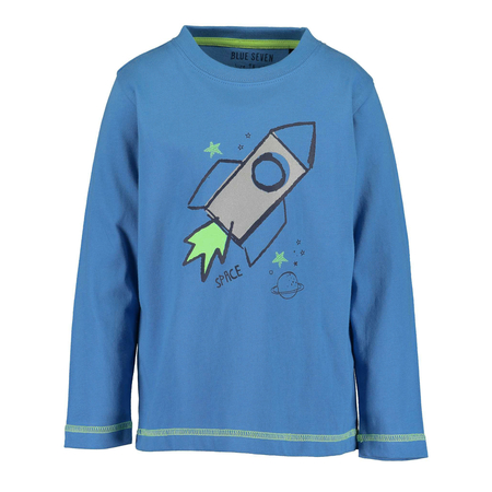 Blue Seven longsleeve with print Space