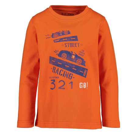 Set di 3 maniche lunghe Blue Seven con stampa Racing Orange + Dk Blau + Rauch Mel 116