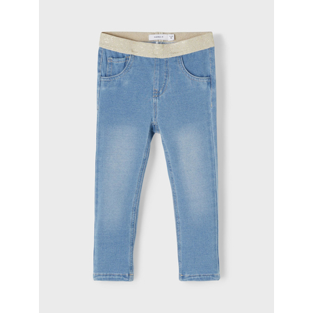 Name It girls jeans leggings with elastic waistband Light Blue Denim-56