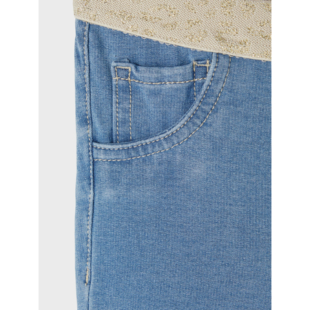Name It girls jeans leggings with elastic waistband Light Blue Denim-56