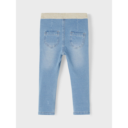 Name It girls jeans leggings with elastic waistband Light Blue Denim-104