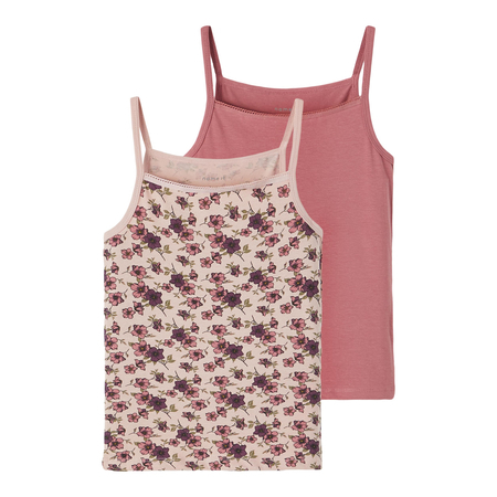 Name It girls double pack tops in organic cotton Deco Rose-146-152