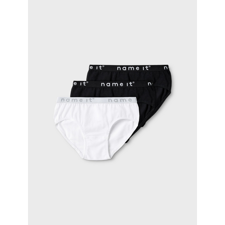Name It Girls 3 Pack Underpants Black-134-140
