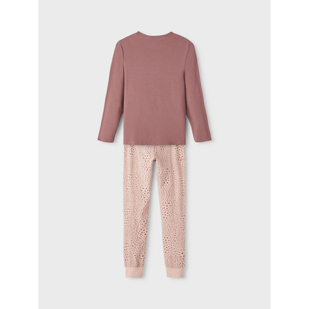 Name It pyjama set Heart for girls in organic cotton Rose Taupe-86-92