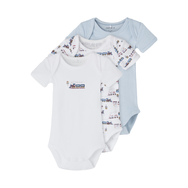 Name It 3er Pack Baby Jungen Bodys aus Bio-Baumwolle