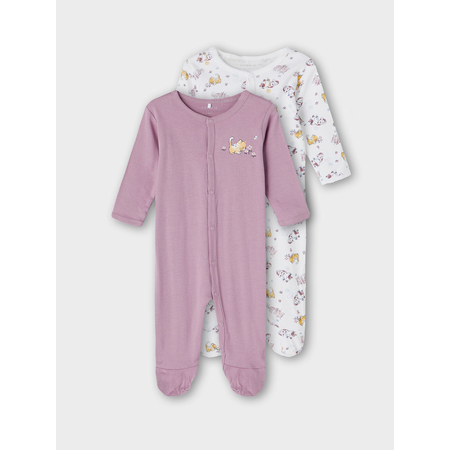 Name It 2-pack of girls one-pieces in organic cotton