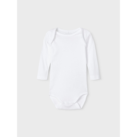 Name It 3-pack unisex long-sleeved baby bodysuits in organic cotton
