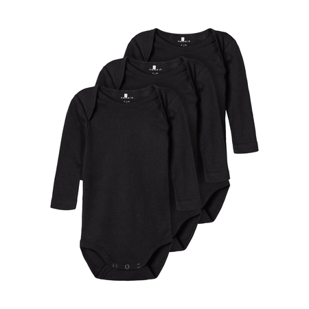 Name It 3-pack unisex long-sleeved baby bodysuits in organic cotton