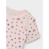 Name It 3 pack short sleeve baby bodysuits in organic cotton