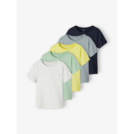 Name It 5-pack short sleeve top in organic cotton Pastel Green-92